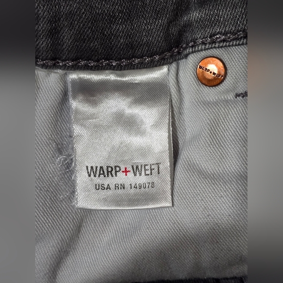 Warpt + Weft Gray HND Tokyo Skinny Jeans Size 34x30 - Picture 8 of 16
